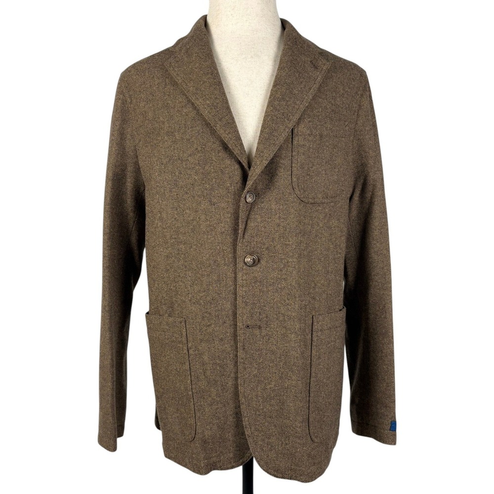 Polo Ralph Lauren Herringbone Sport Coat Mens 40L Brown Modern Fit Blazer NWT